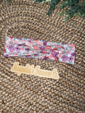 Pink floral headband