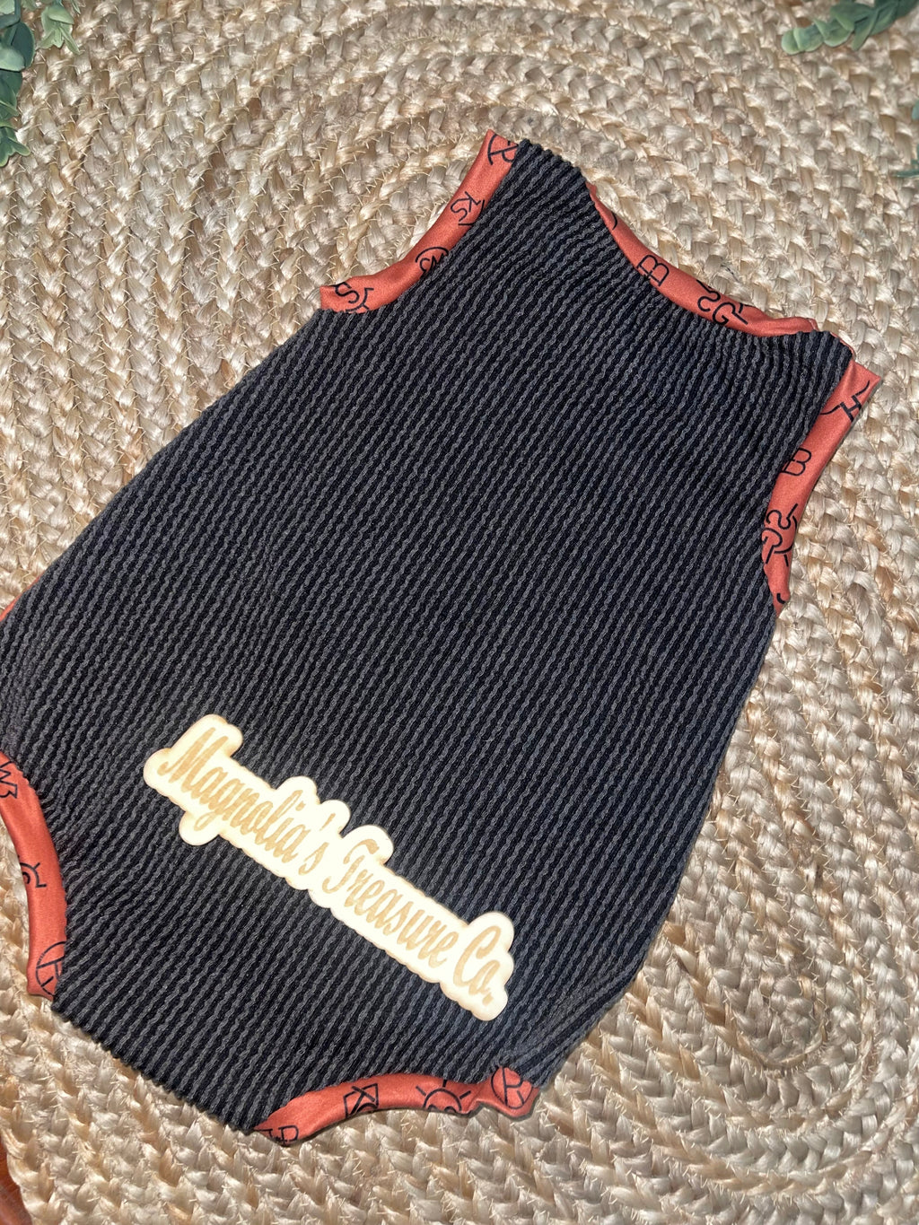 Cattle brand bubble tank romper