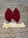 Red sequin bow