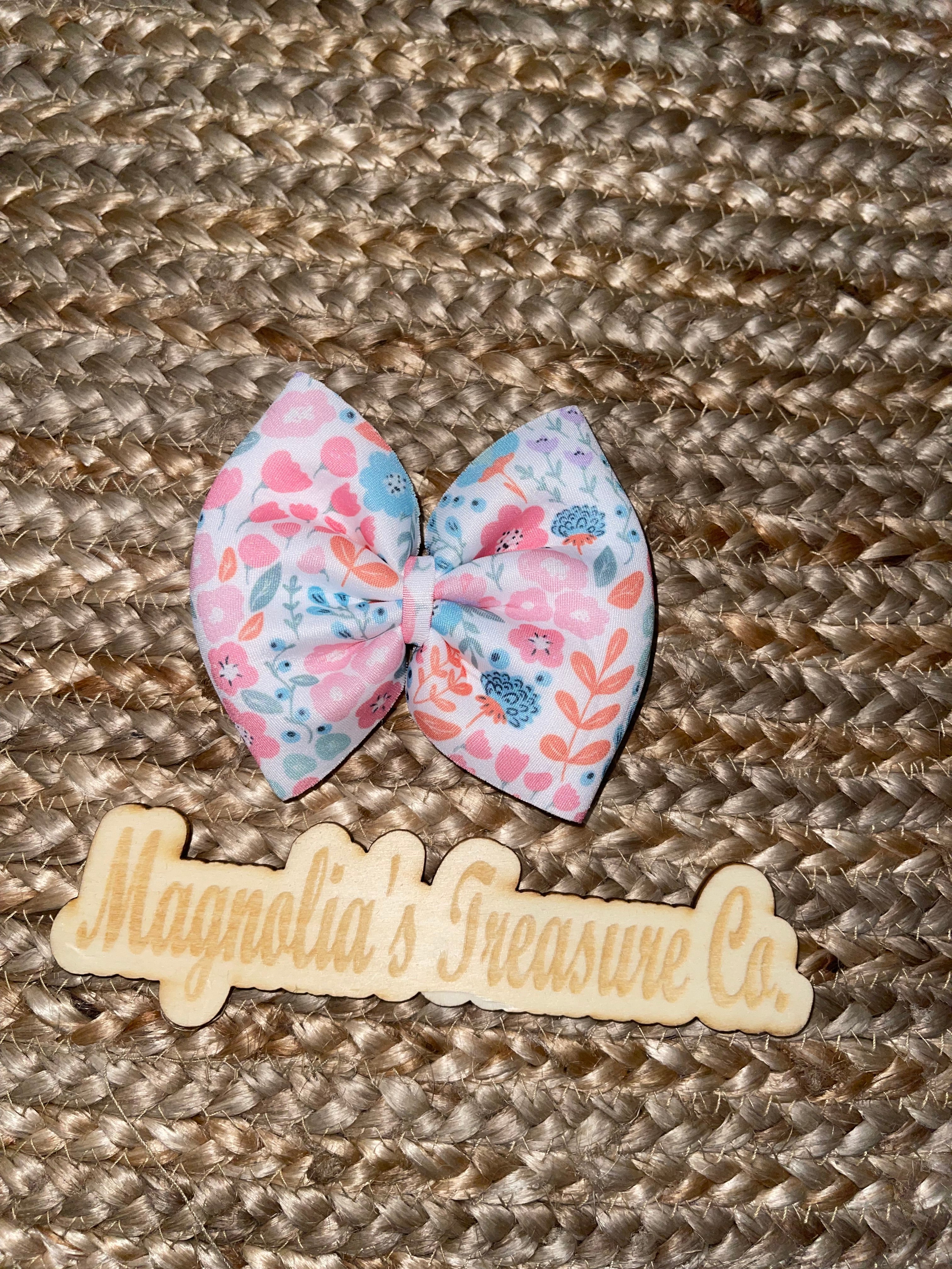 Spring floral bow