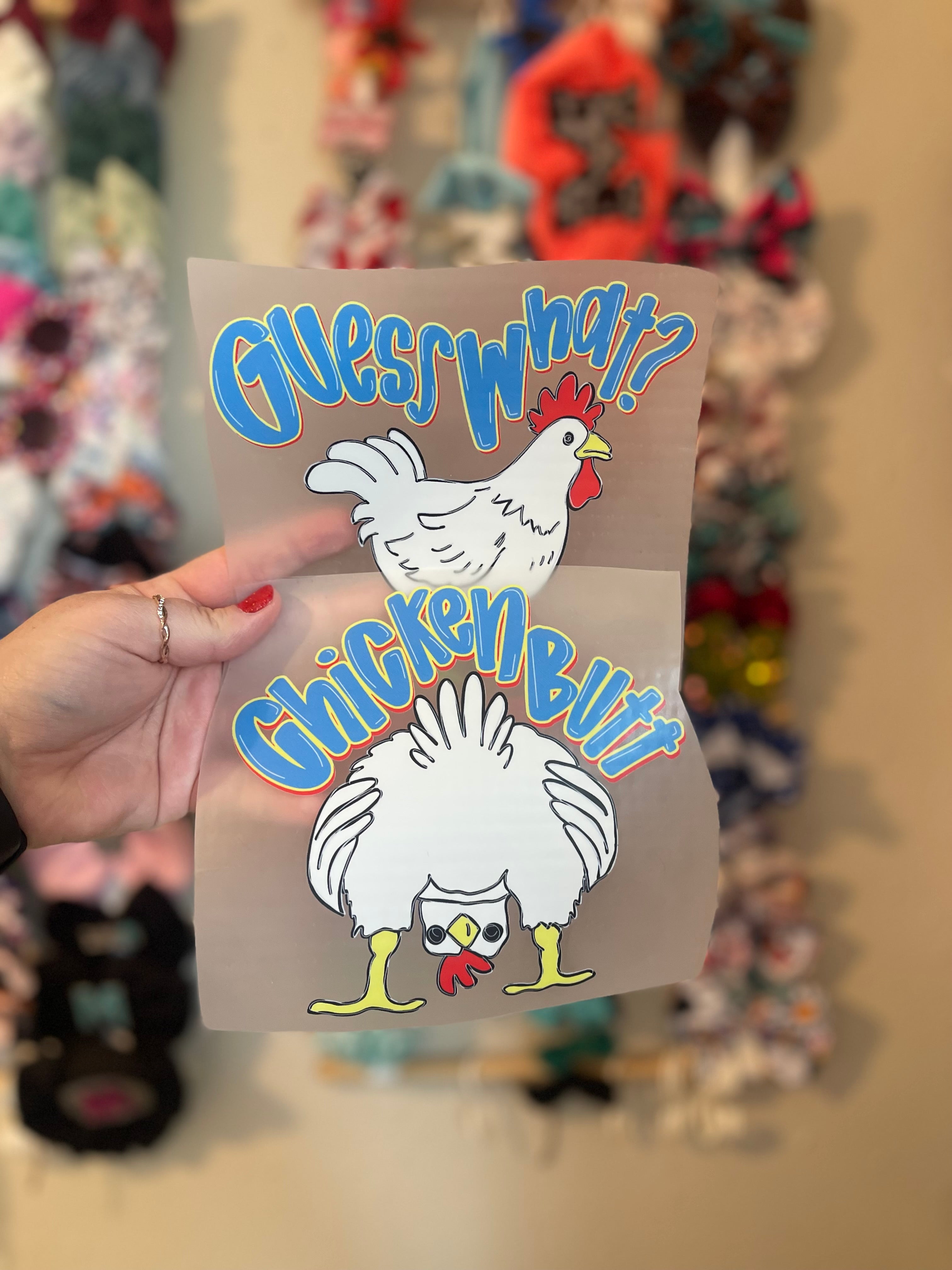 Blue chicken butt (toddler)