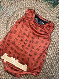Cattle brand bubble tank romper