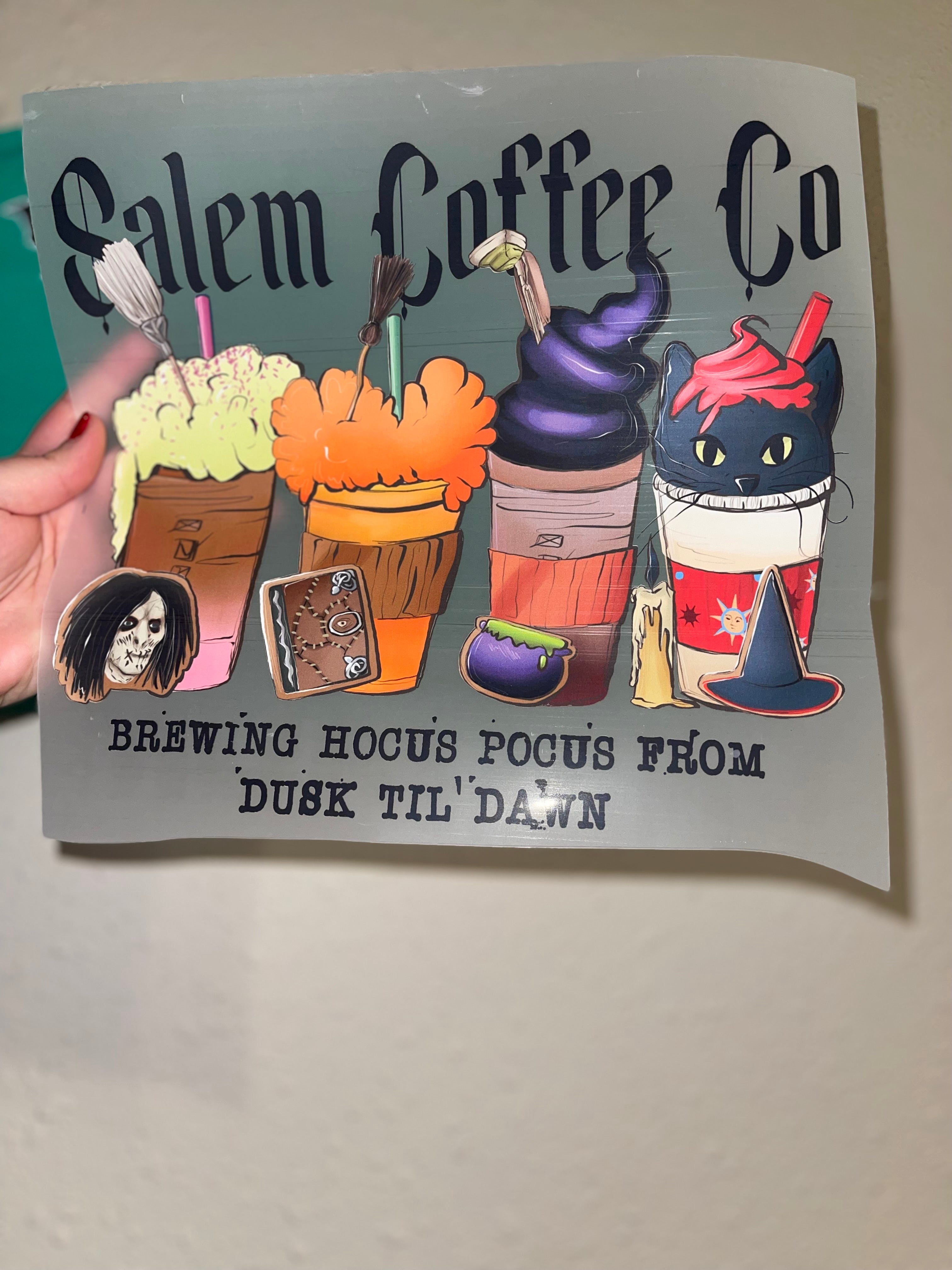 Witch coffee (adult) black words
