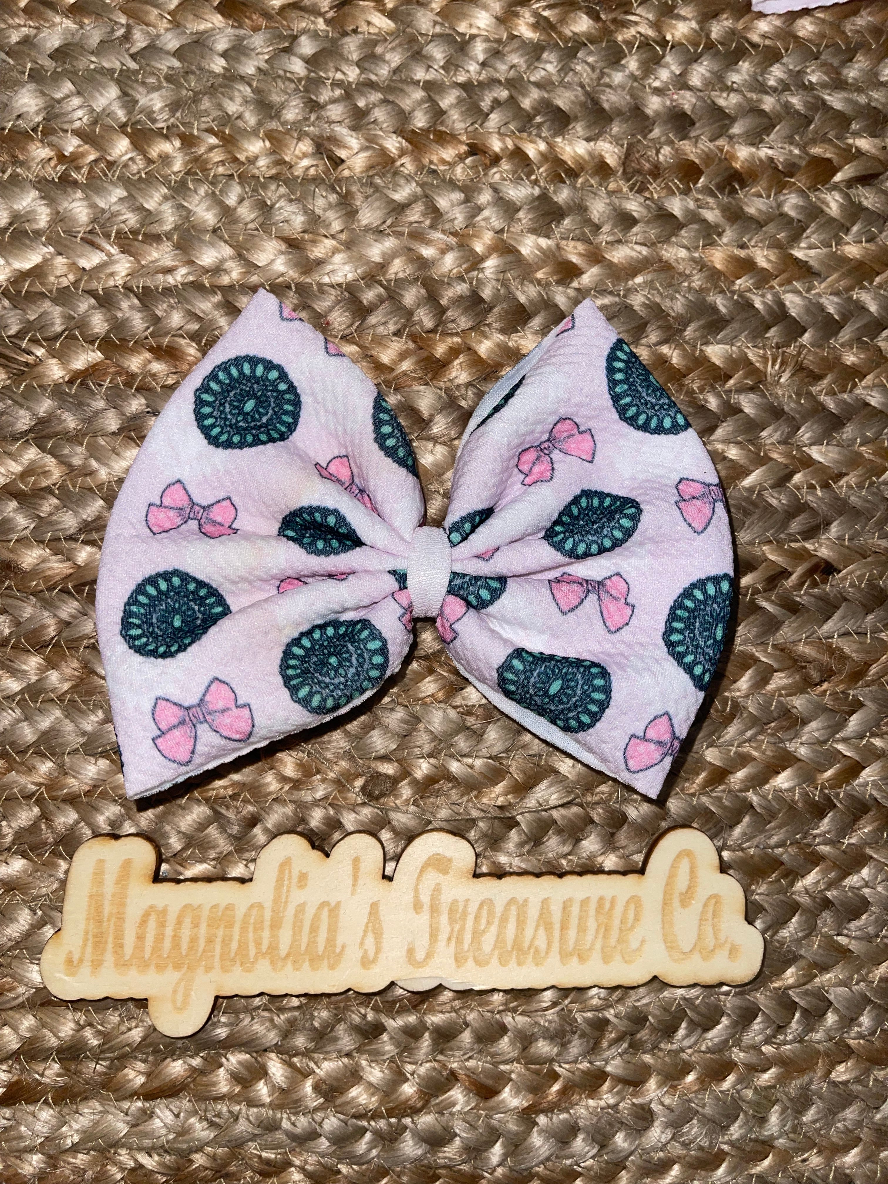 Pink concho bow