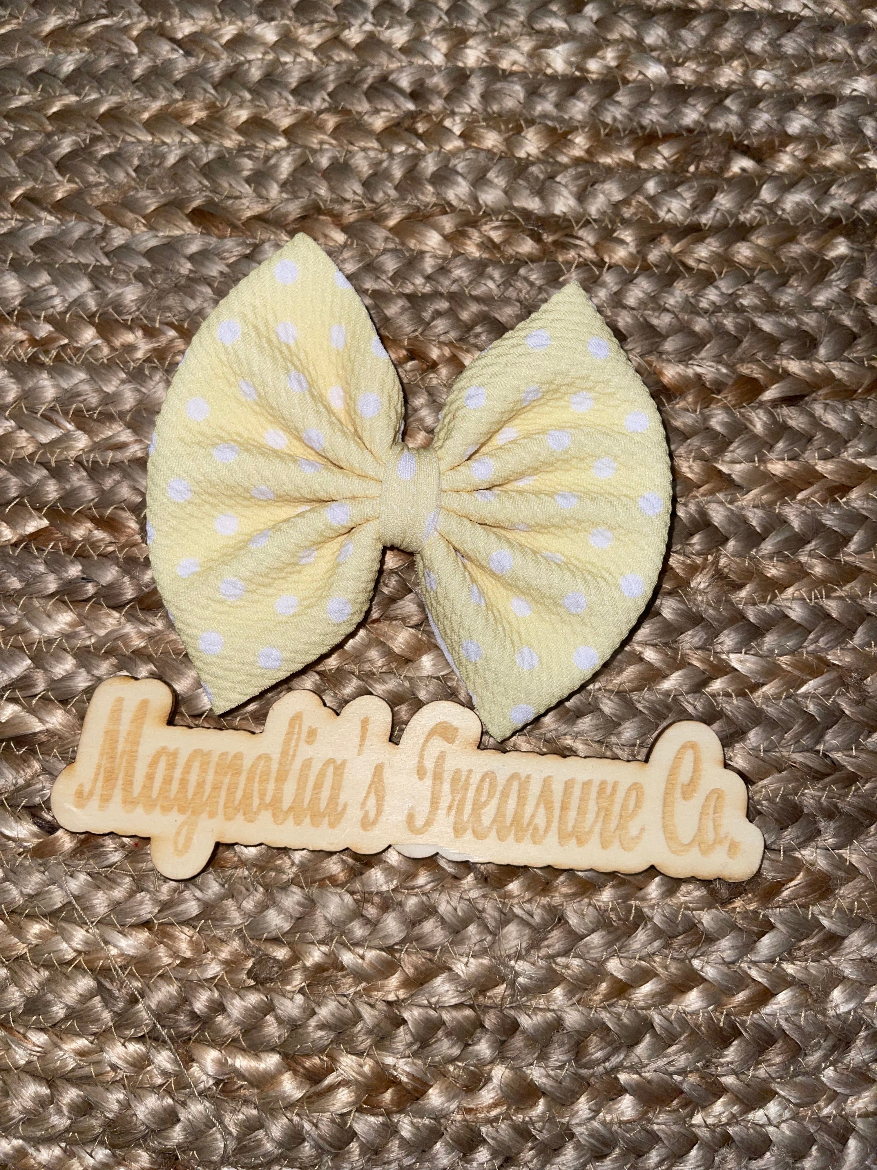 Yellow dots bow