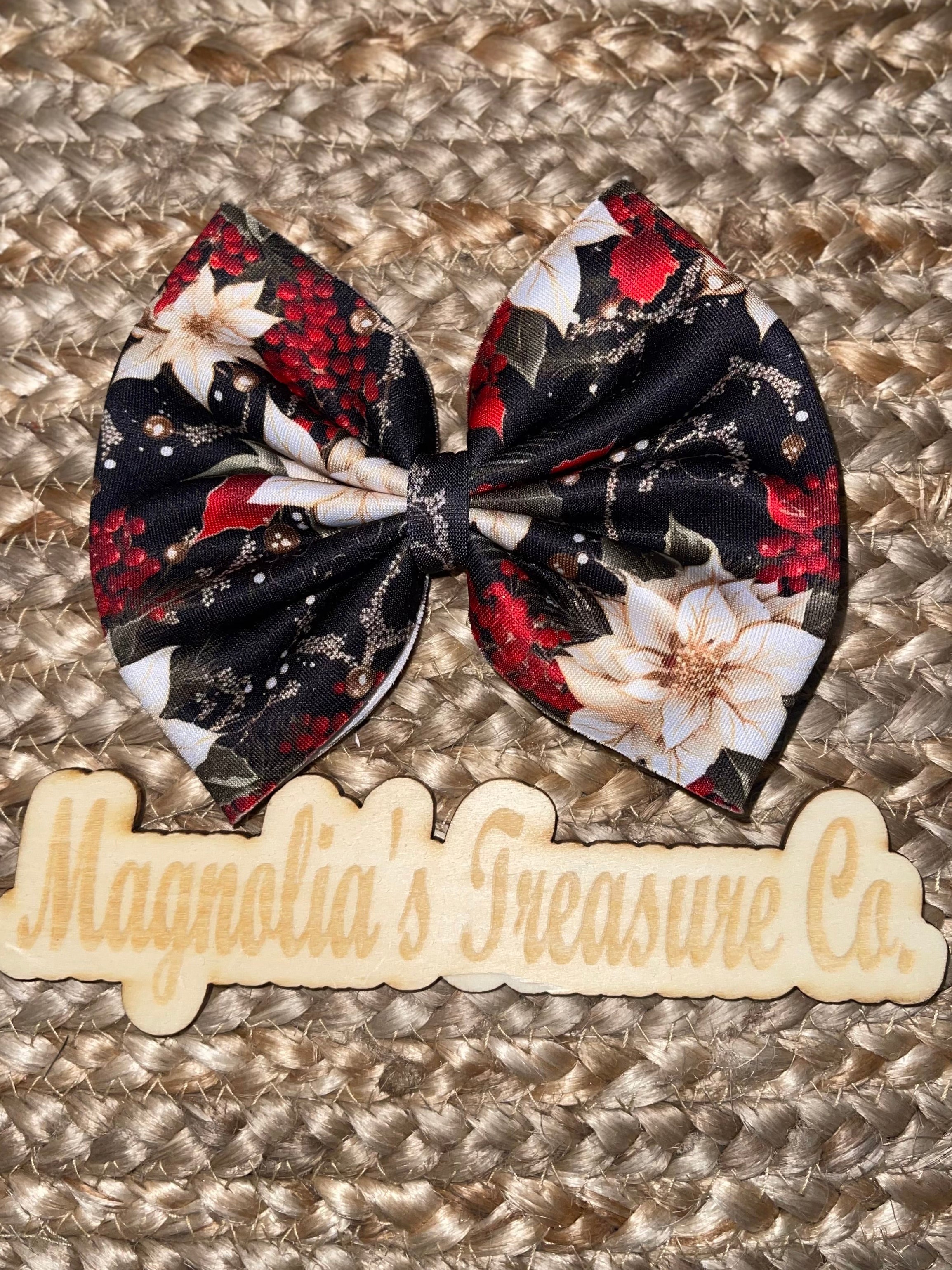 Christmas floral bow