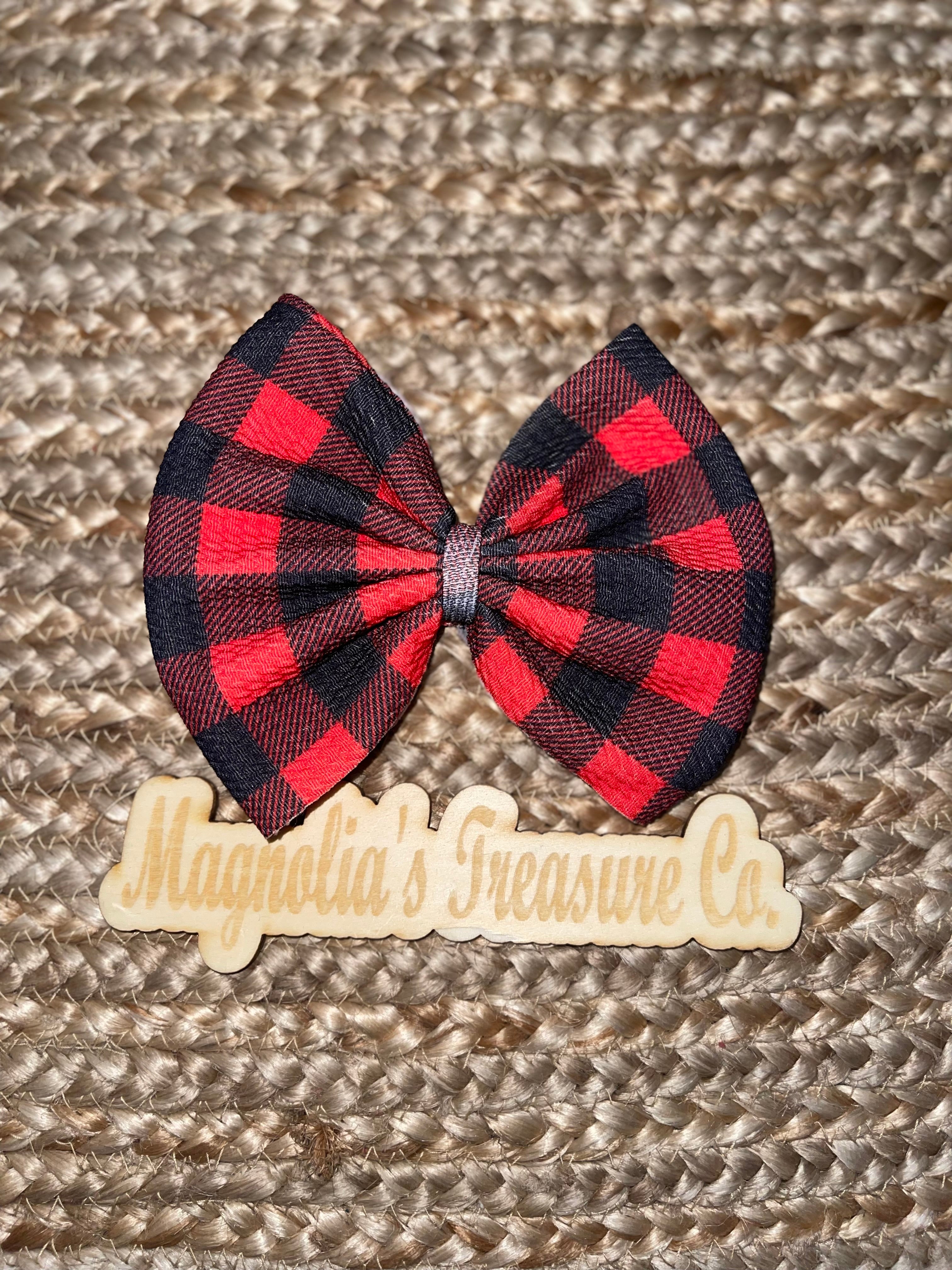 Red & black bow