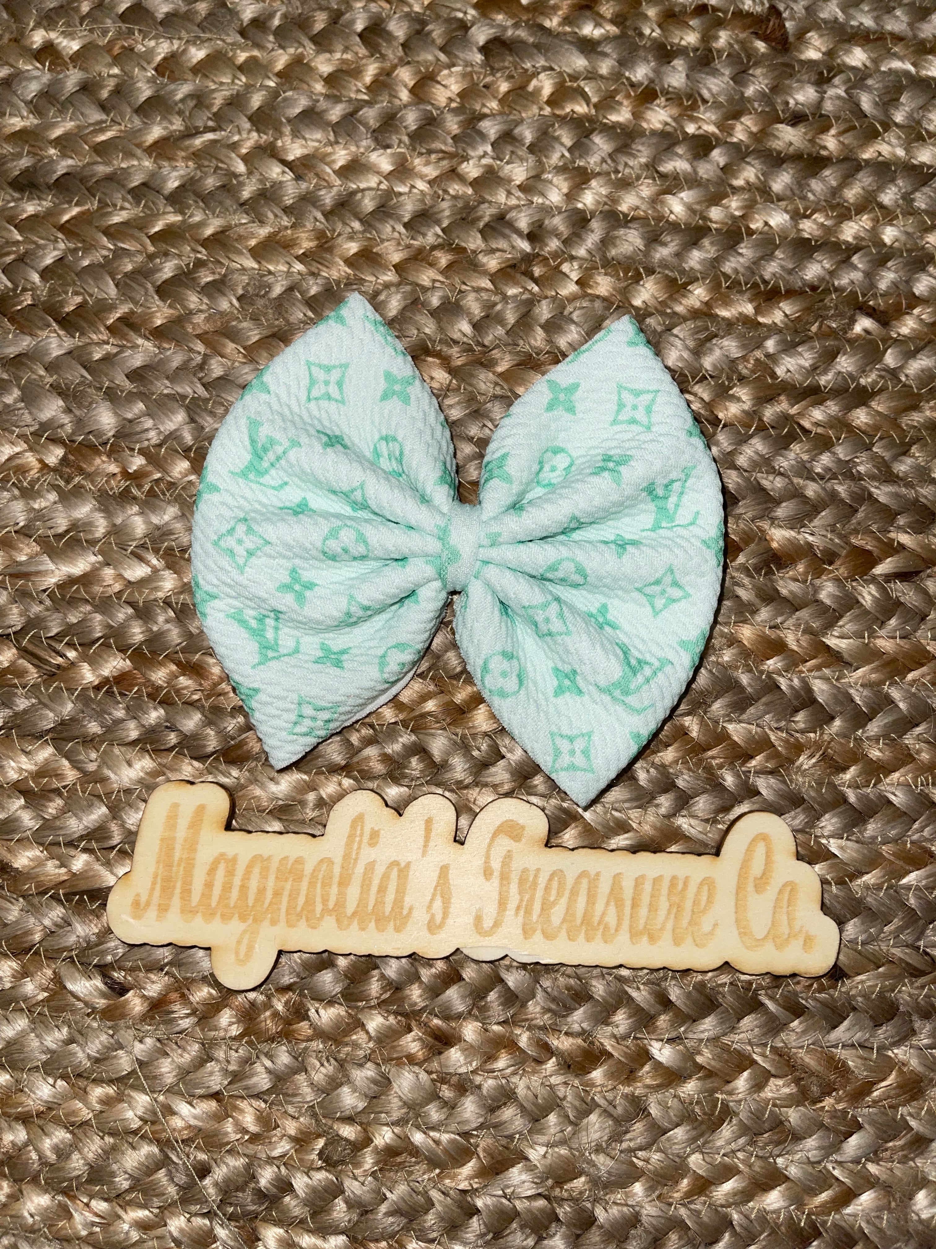 Light green boo-g bows
