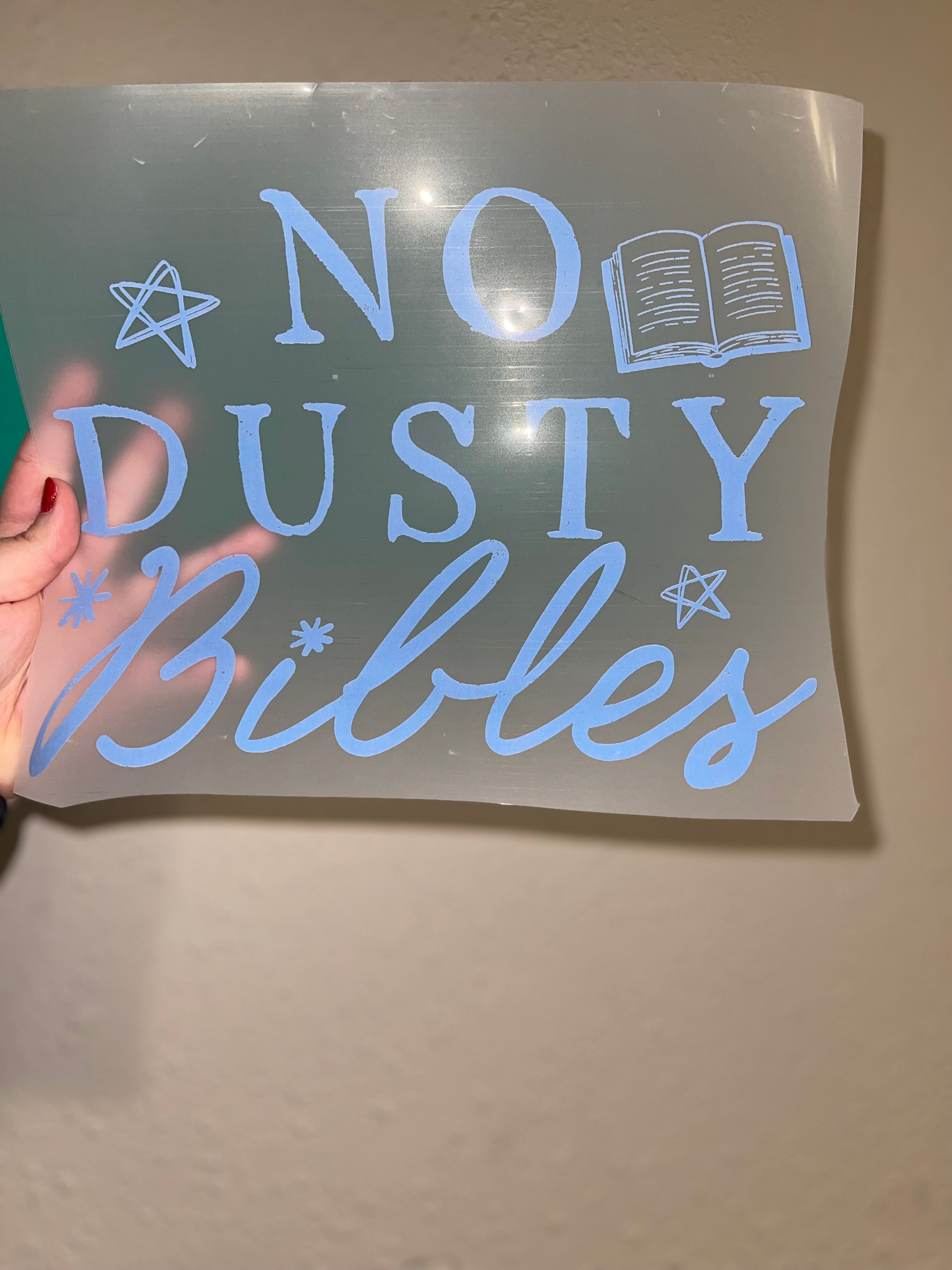 No dusty Bibles (adult)