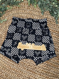 2t checkered rose shorties