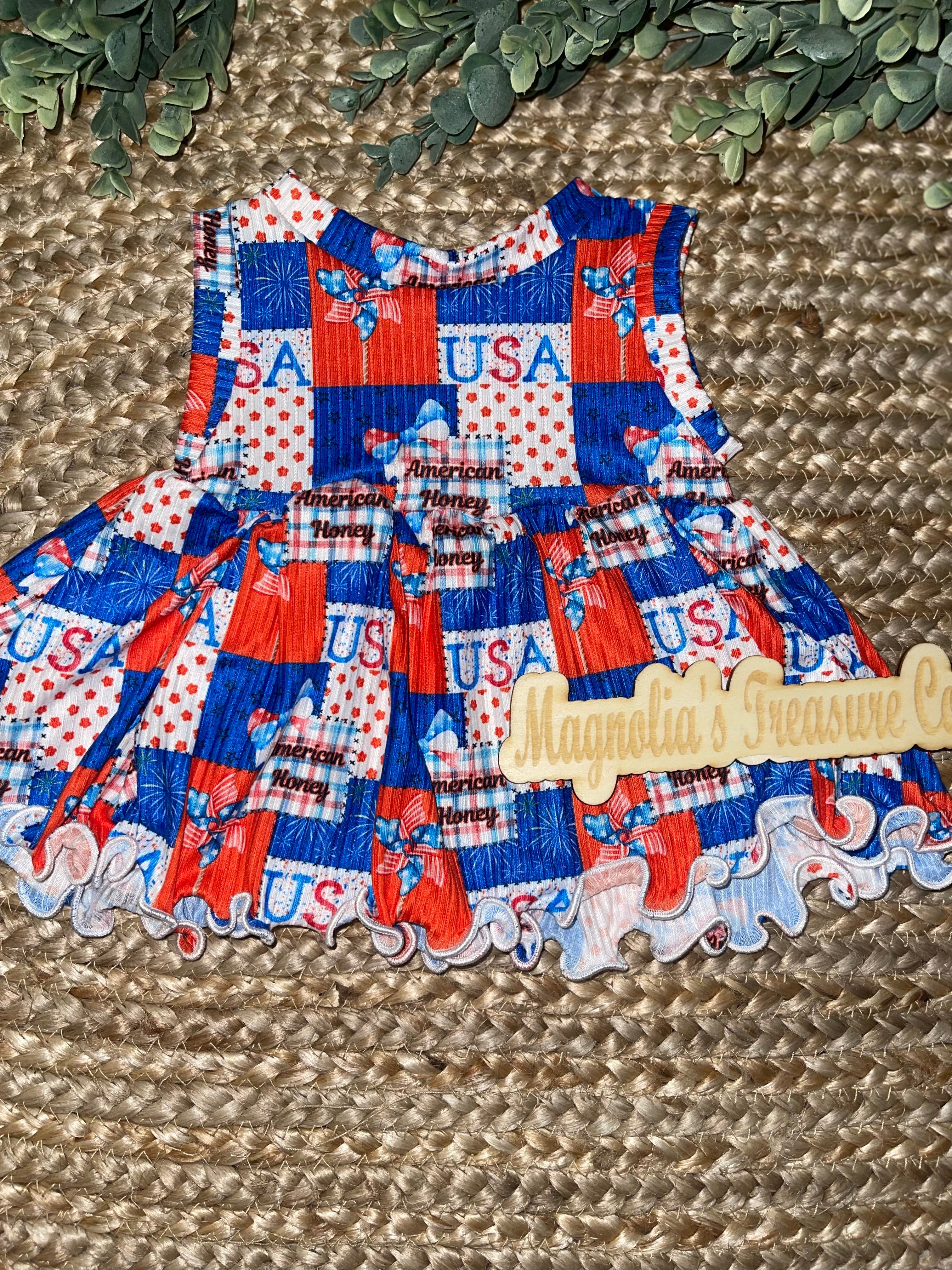 American honey ruffle tank