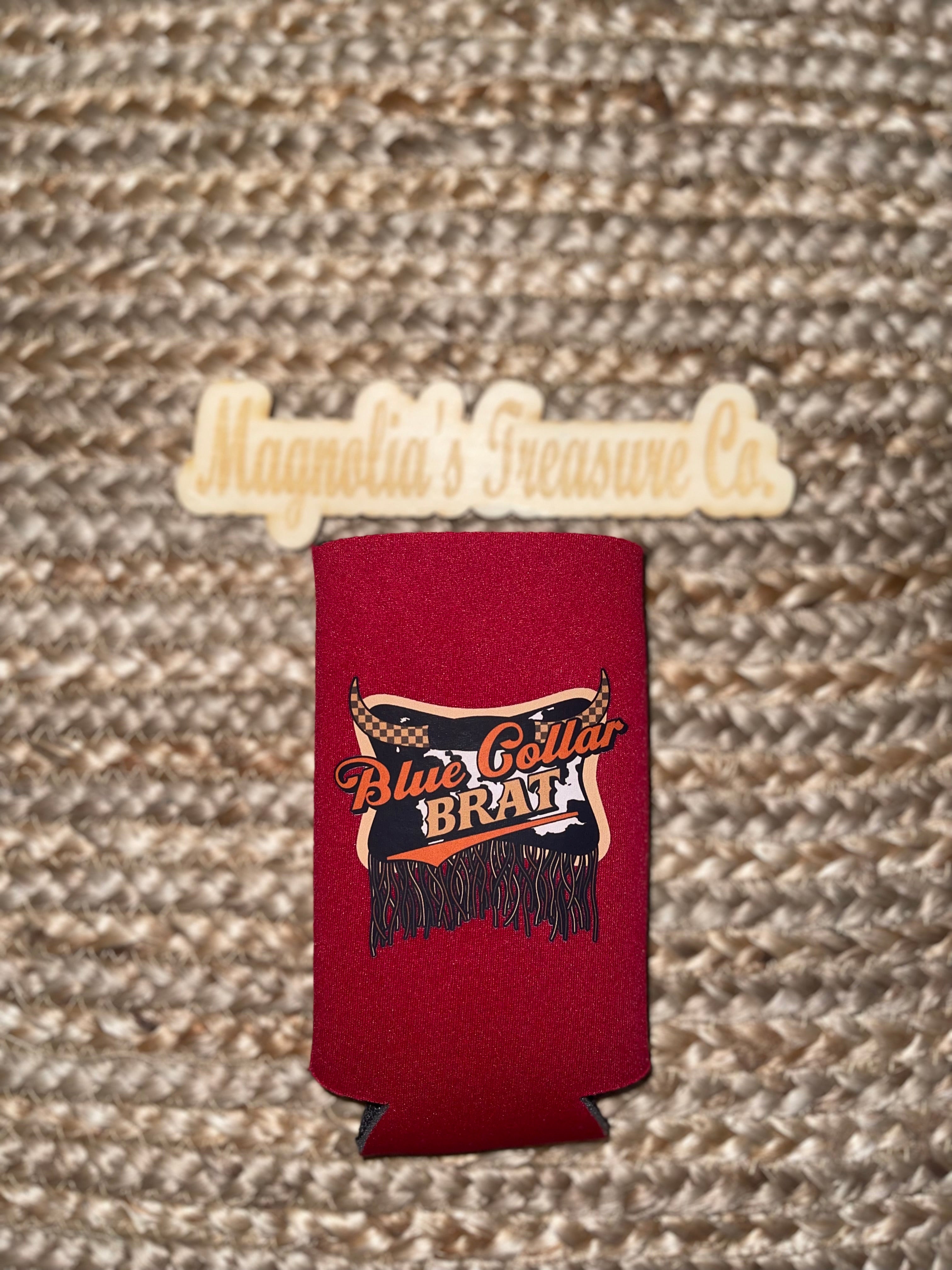 Blue collar koozie